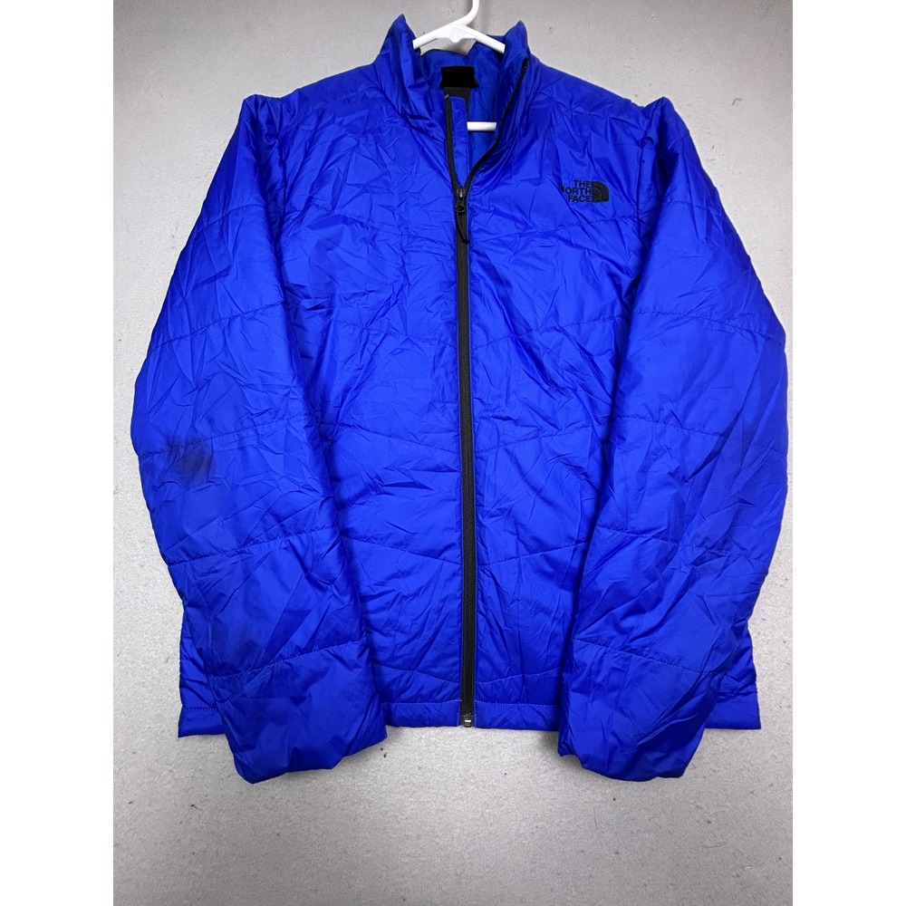 The North Face Puffer Jacket Polyester Blue Medium Mens